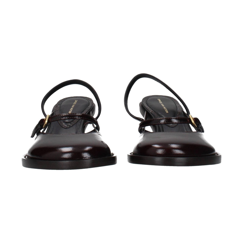 Dries Van Noten Brown Leather Platform Sandals