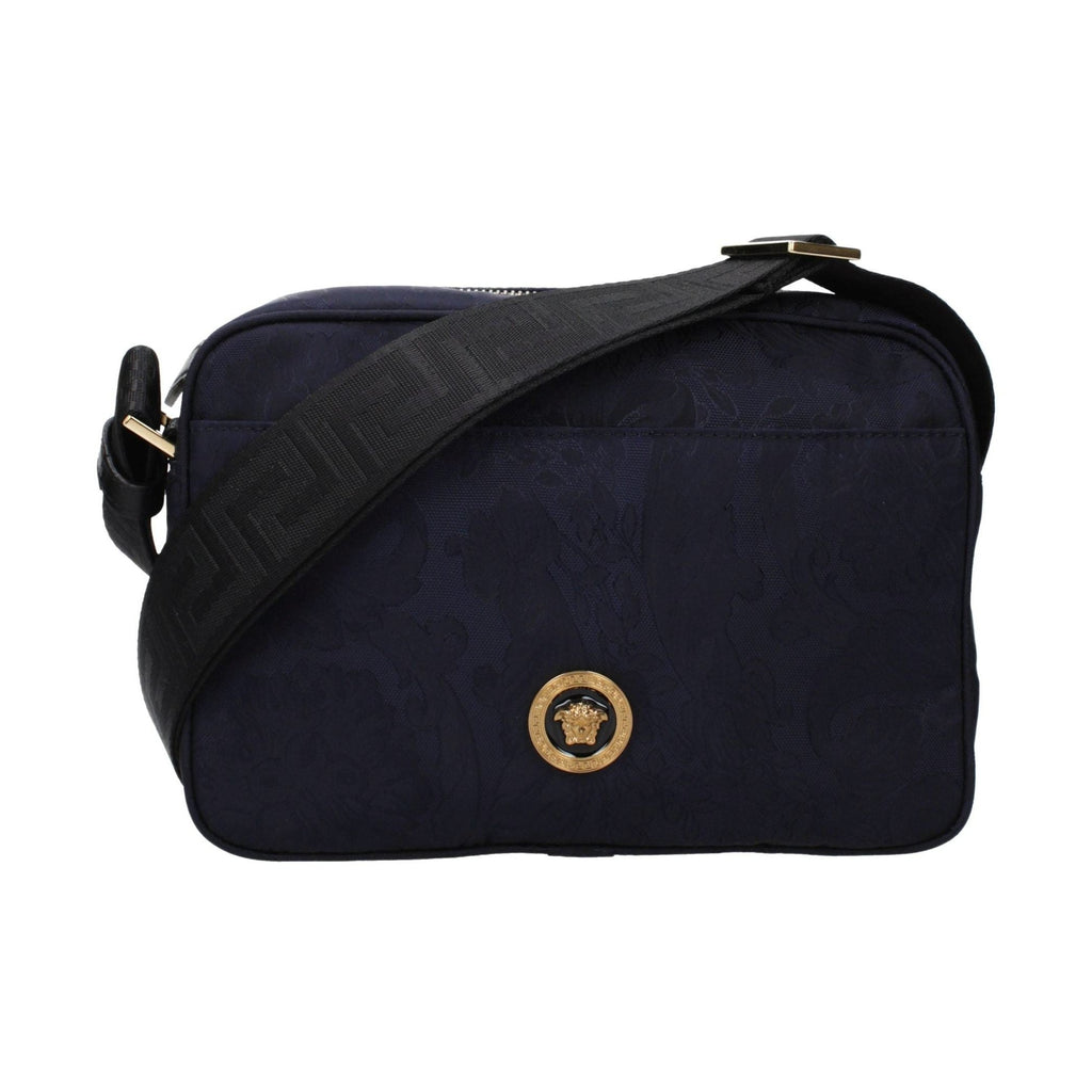 Versace Blue Fabric Crossbody Bag