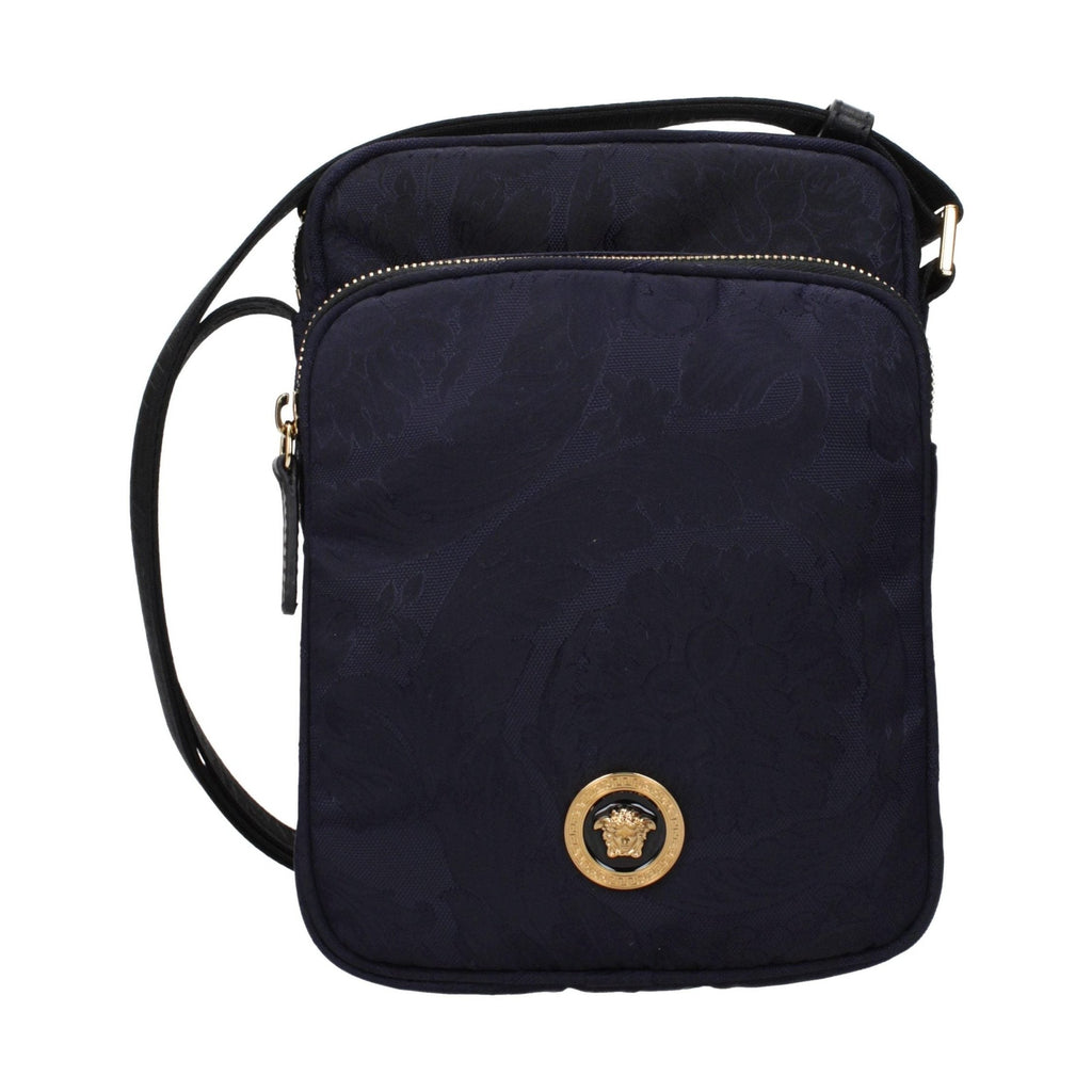 Versace Blue Fabric Crossbody Bag