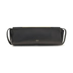 Khaite Black Calf Leather Bos Taurus Clutch Bag