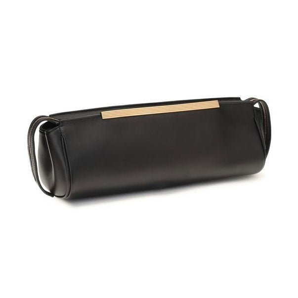 Khaite Black Calf Leather Bos Taurus Clutch Bag
