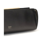 Khaite Black Calf Leather Bos Taurus Clutch Bag