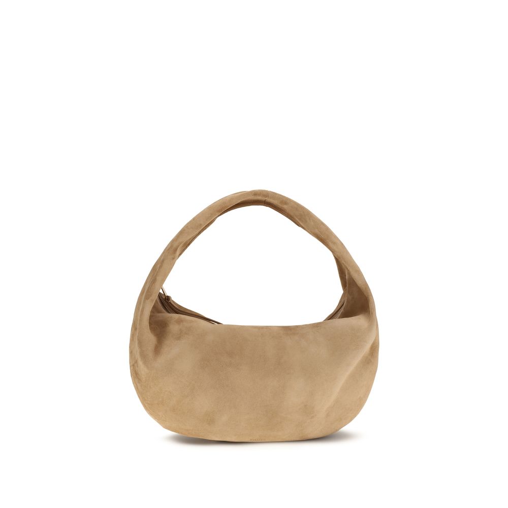 Khaite Beige Calf Leather Bos Taurus Shoulder Bag