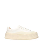 Jil Sander White Leather Platform Sneakers