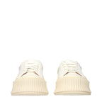 Jil Sander White Leather Platform Sneakers