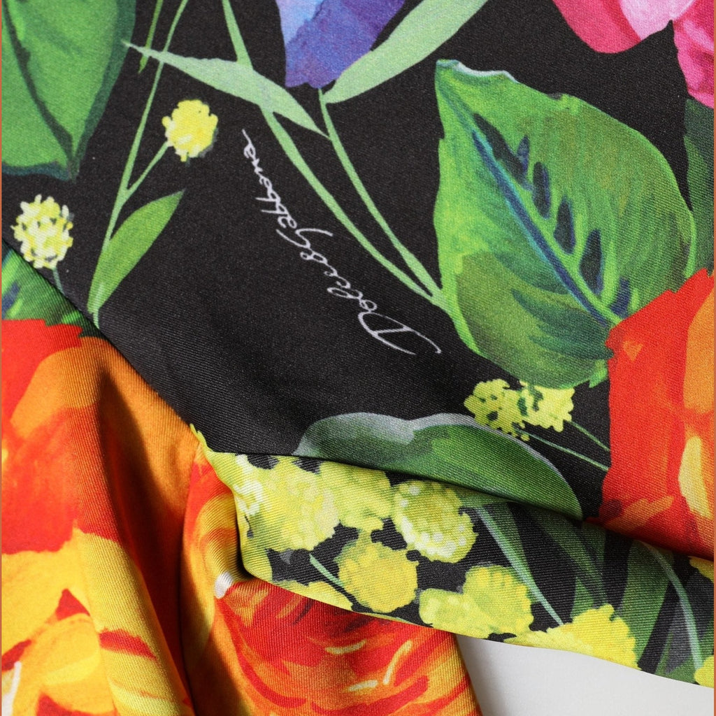 Dolce & Gabbana Multicolor Floral Stretch Jersey Leggings Pants