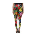 Multicolor Floral Stretch Jersey Leggings Pants