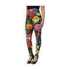Dolce & Gabbana Multicolor Floral Stretch Jersey Leggings Pants
