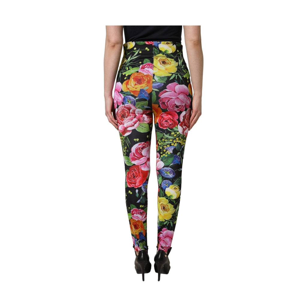 Dolce & Gabbana Multicolor Floral Stretch Jersey Leggings Pants