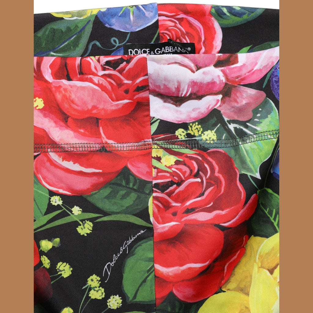 Dolce & Gabbana Multicolor Floral Stretch Jersey Leggings Pants