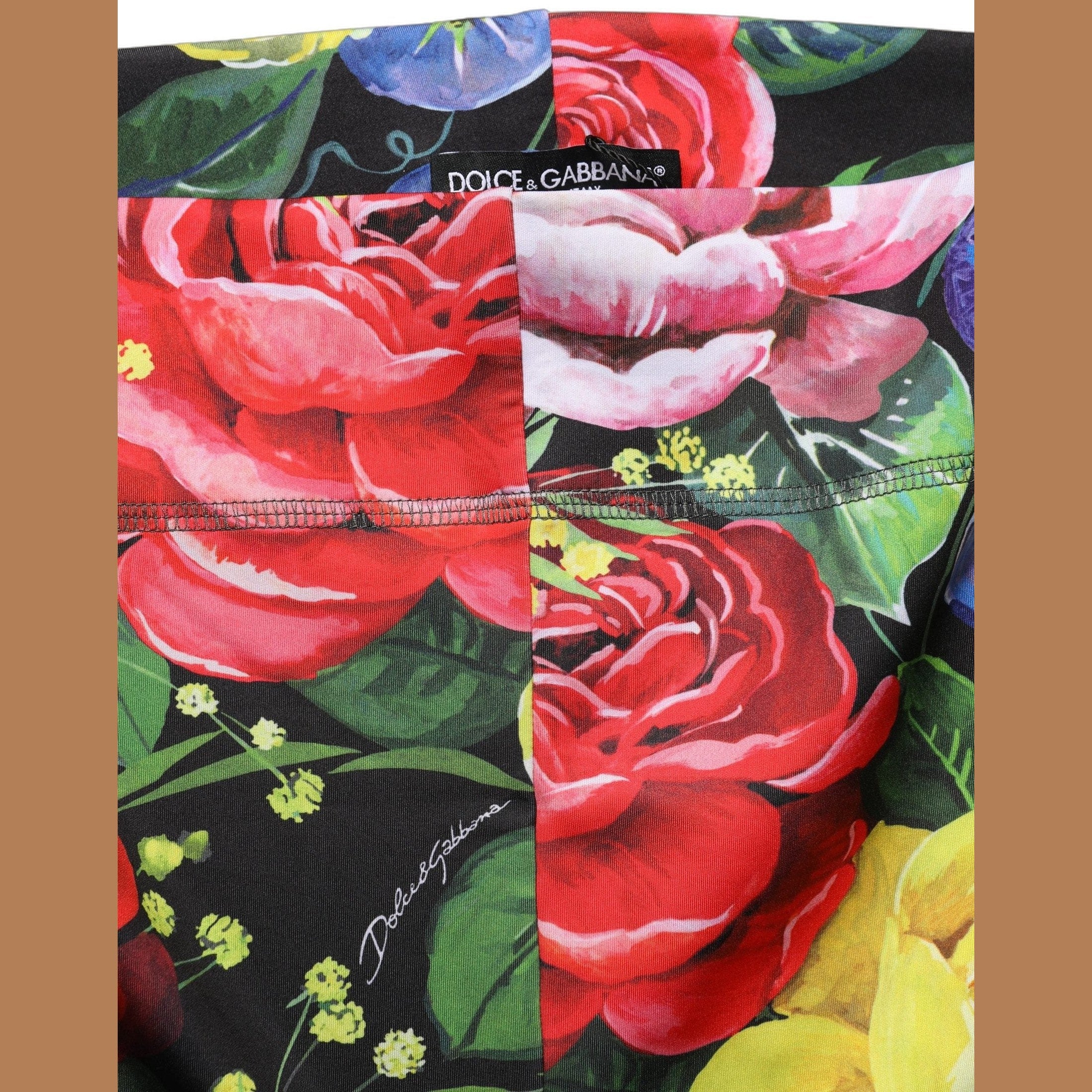 Dolce & Gabbana Multicolor Floral Stretch Jersey Leggings Pants