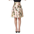 Pink Lilium High Waist Knee Length Skirt