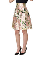 Pink Lilium High Waist Knee Length Skirt