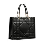 Dior Black Leather Tote Bag