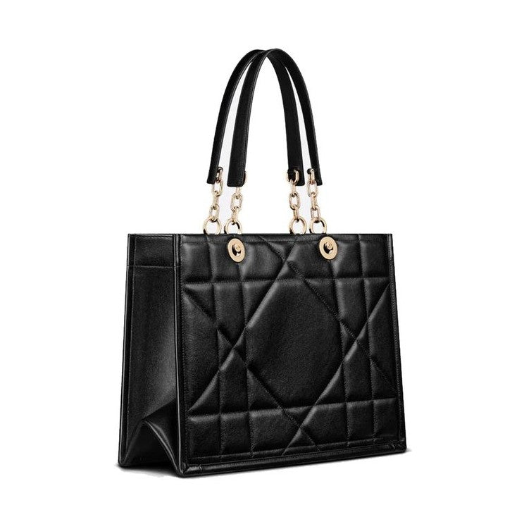 Dior Black Leather Tote Bag