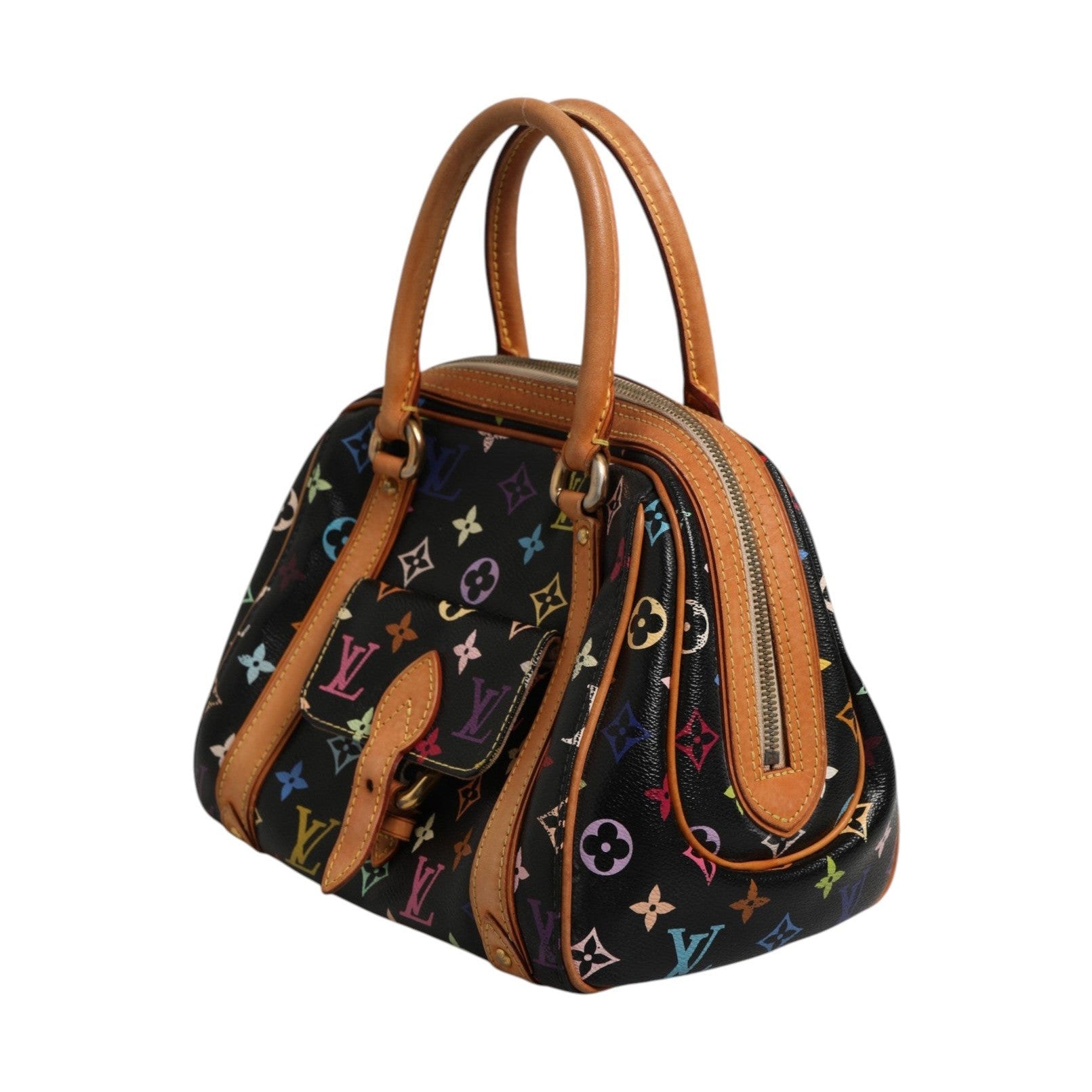 Louis Vuitton Black Monogram Multicolor Canvas Priscilla Handbag