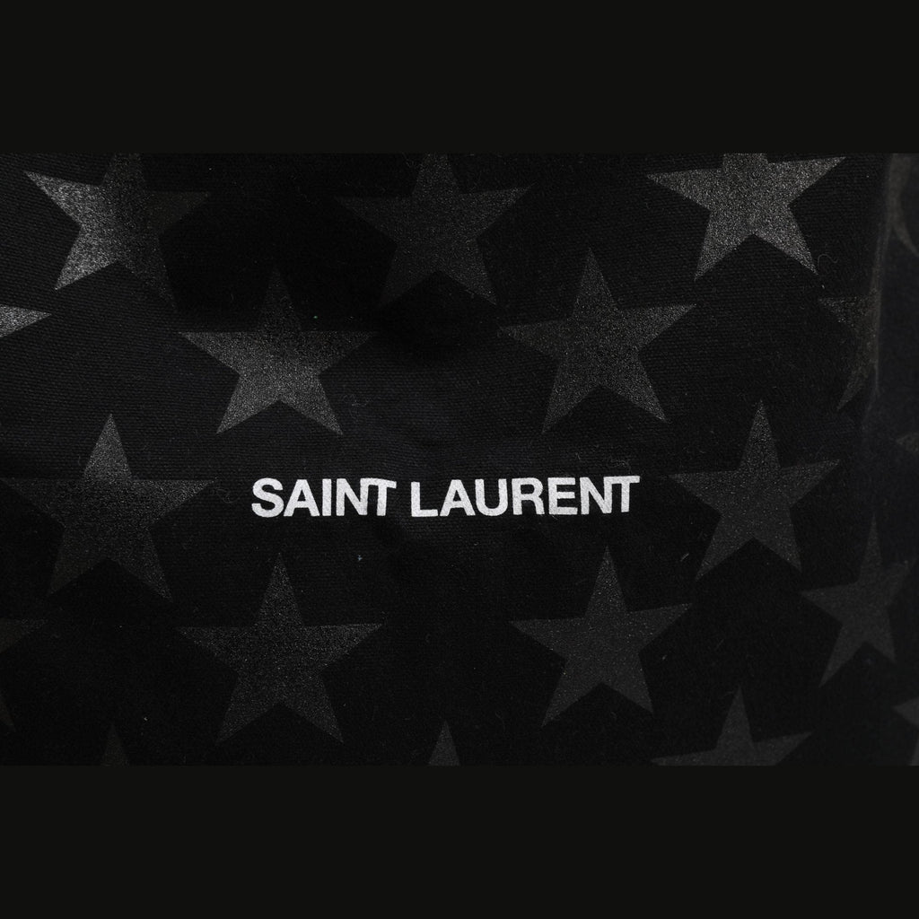 Saint Laurent Rive Droite Black Tote Bag With Star Print Tote bag