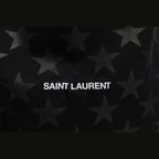 Saint Laurent Rive Droite Black Tote Bag With Star Print Tote bag