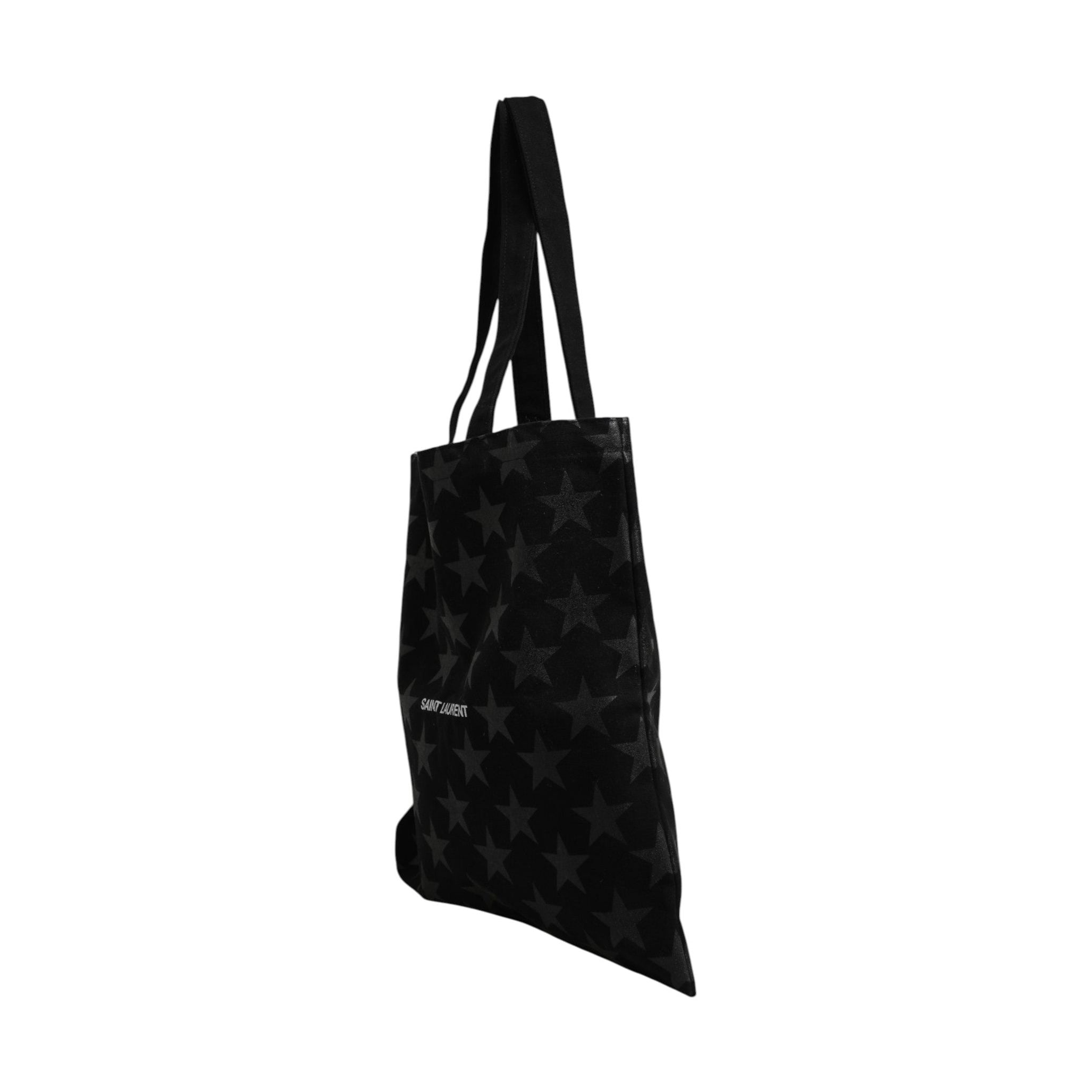 Saint Laurent Rive Droite Black Tote Bag With Star Print Tote bag