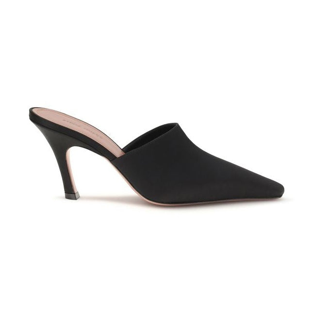 Amina Muaddi Black Silk Sandals