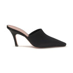 Amina Muaddi Black Silk Sandals