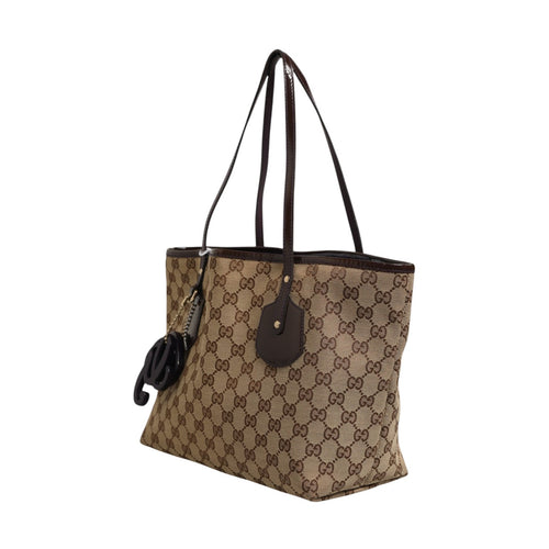 Beige Canvas Medium Jolie Charm Tote Bag