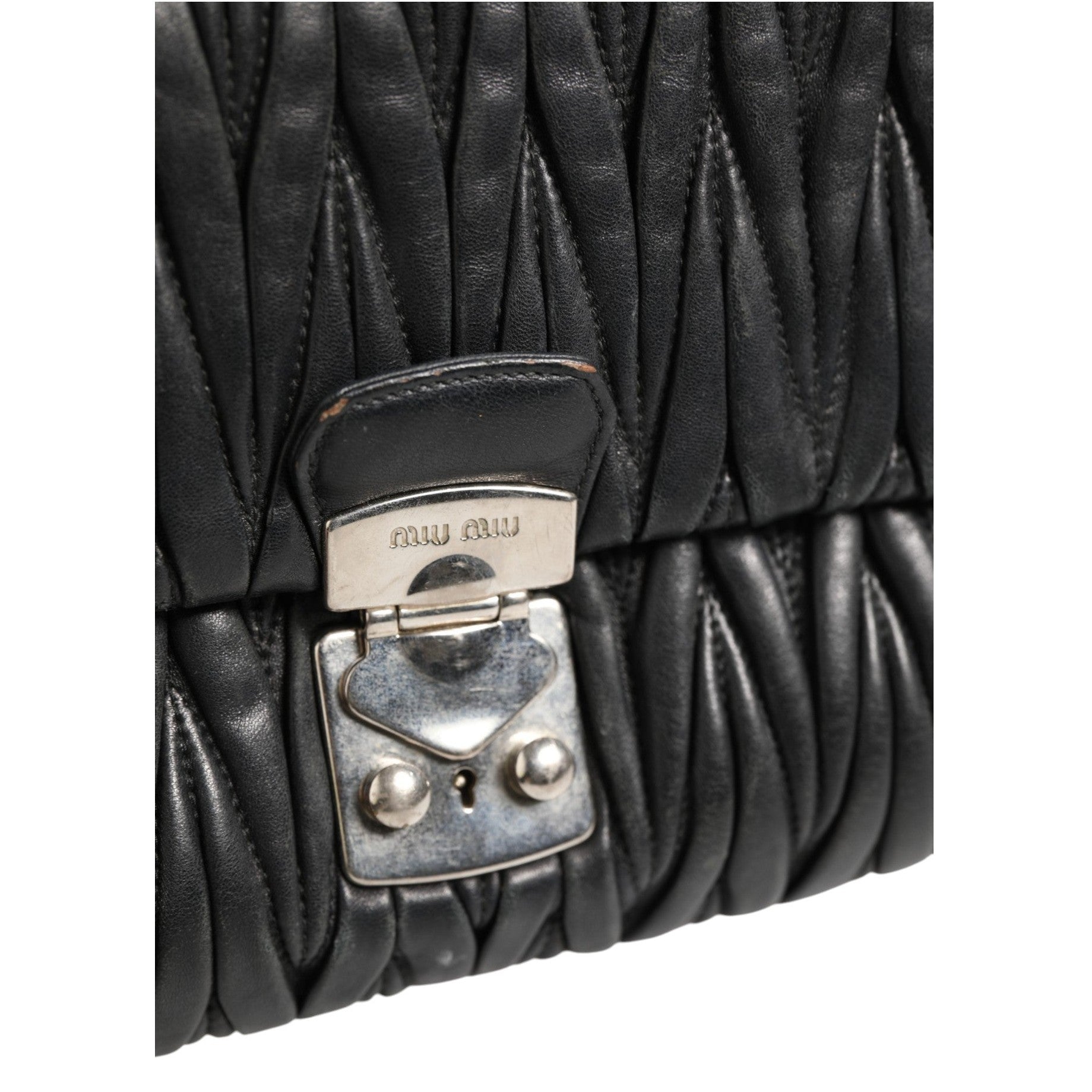 Miu Miu Confidential Matelasse Leather Flap Shoulder Bag