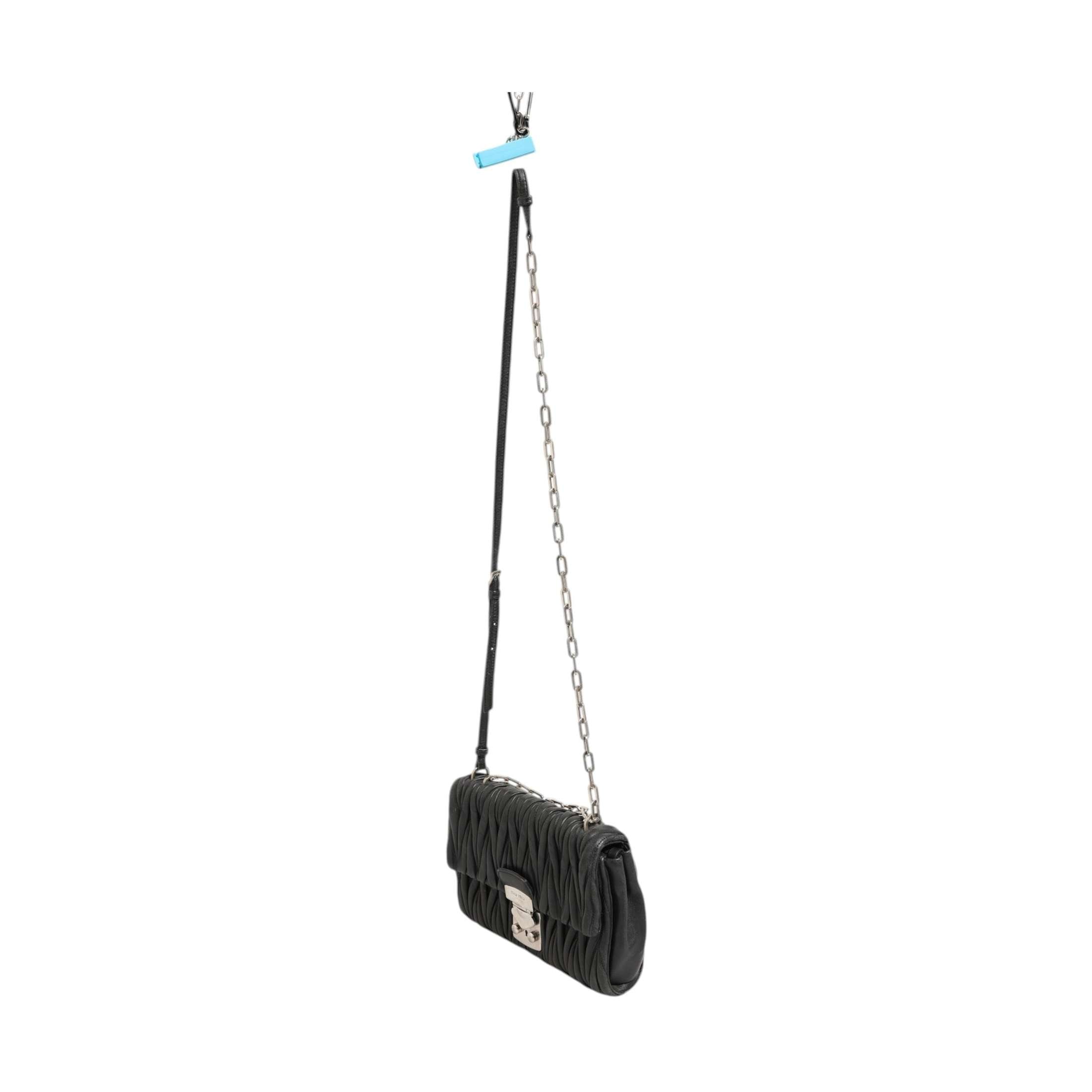 Miu Miu Confidential Matelasse Leather Flap Shoulder Bag