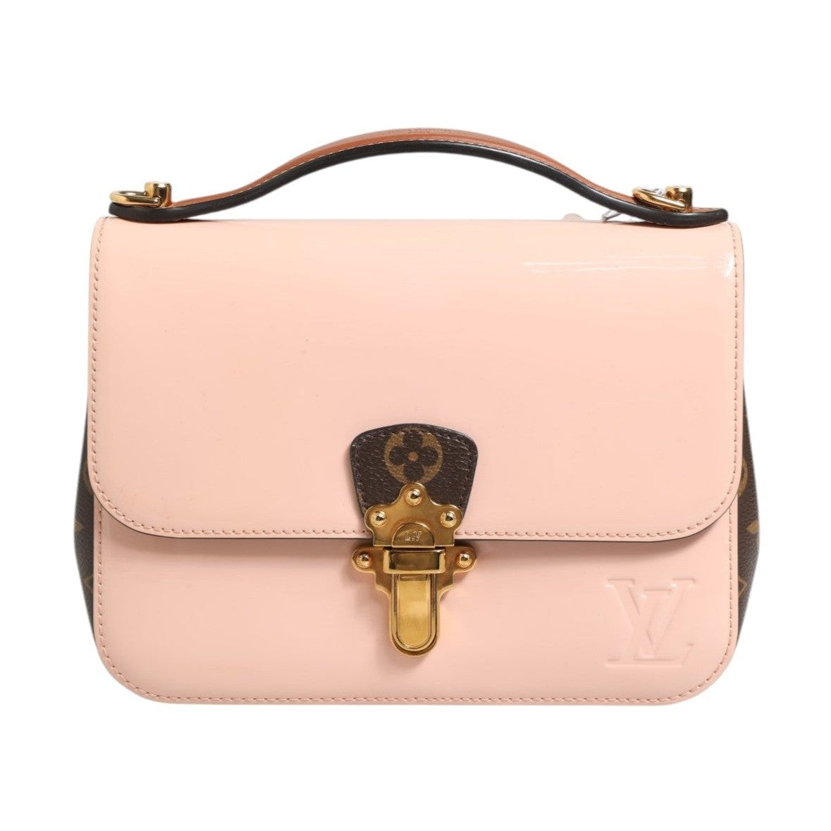 Louis Vuitton Pink Vernis and Monogram Canvas Cherrywood BB Shoulder Bag