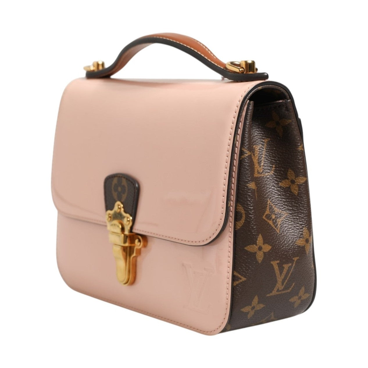 Louis Vuitton Pink Vernis and Monogram Canvas Cherrywood BB Shoulder Bag