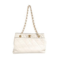 Chanel Shiny Calfskin Quilted Mini 22 White 1792563