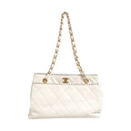 Chanel Shiny Calfskin Quilted Mini 22 White 1792563