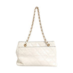 Chanel Shiny Calfskin Quilted Mini 22 White 1792563