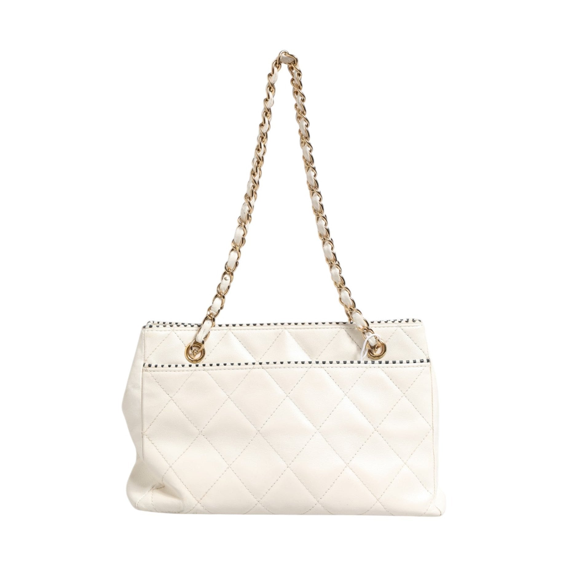 Chanel Shiny Calfskin Quilted Mini 22 White 1792563