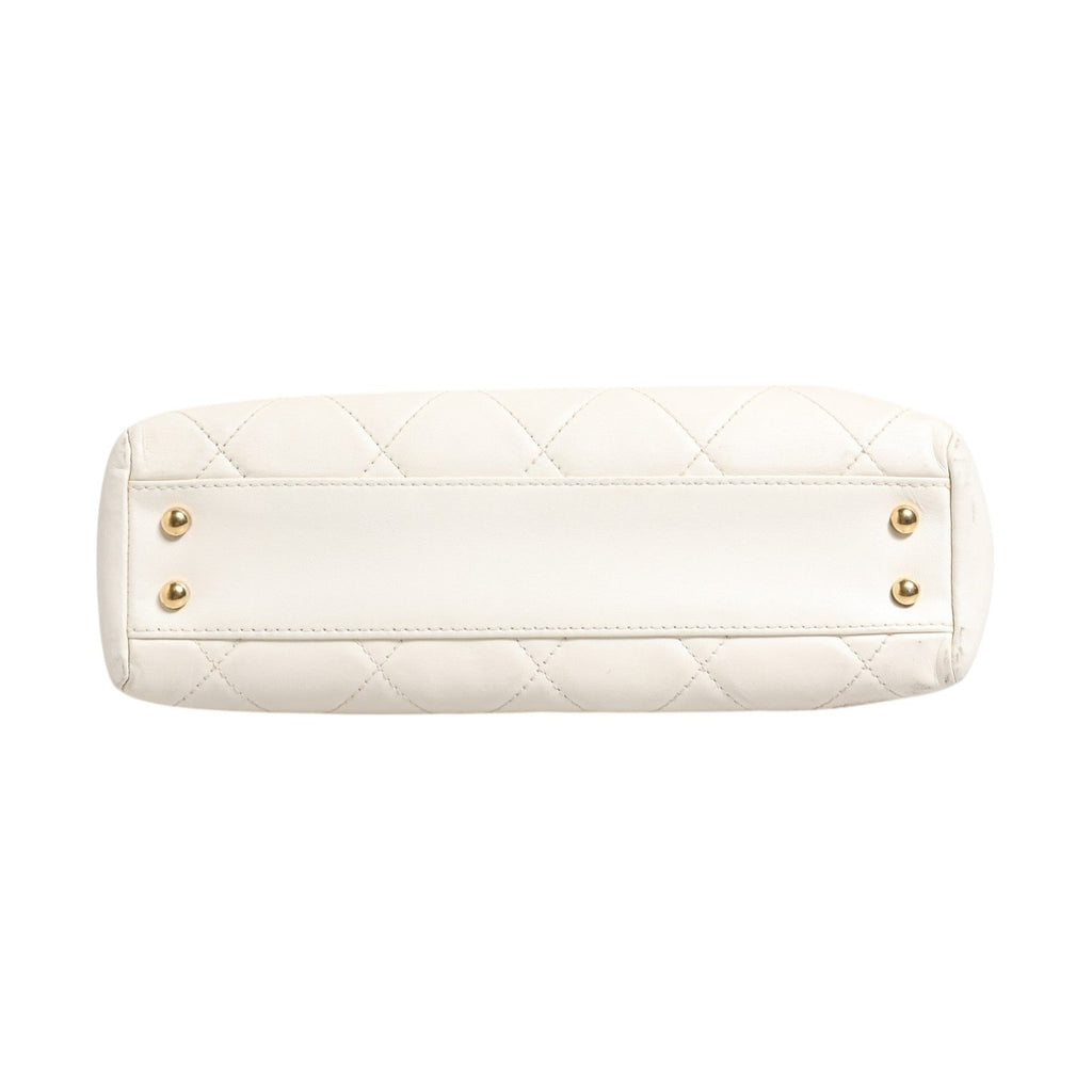 Chanel Shiny Calfskin Quilted Mini 22 White 1792563