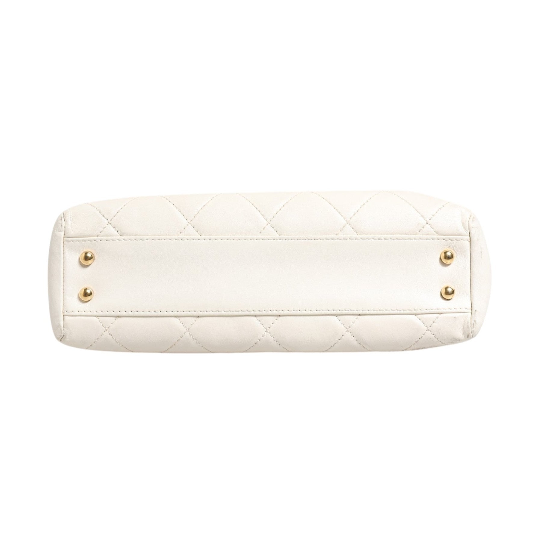 Chanel Shiny Calfskin Quilted Mini 22 White 1792563