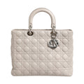 Christian Dior Lady Dior Large Grey Cannage Lambskin Bag