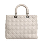 Christian Dior Lady Dior Large Grey Cannage Lambskin Bag