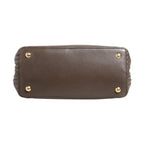 Fendi Brown Quilted Lambskin Leather Dotcom Click Small Shoulder Bag