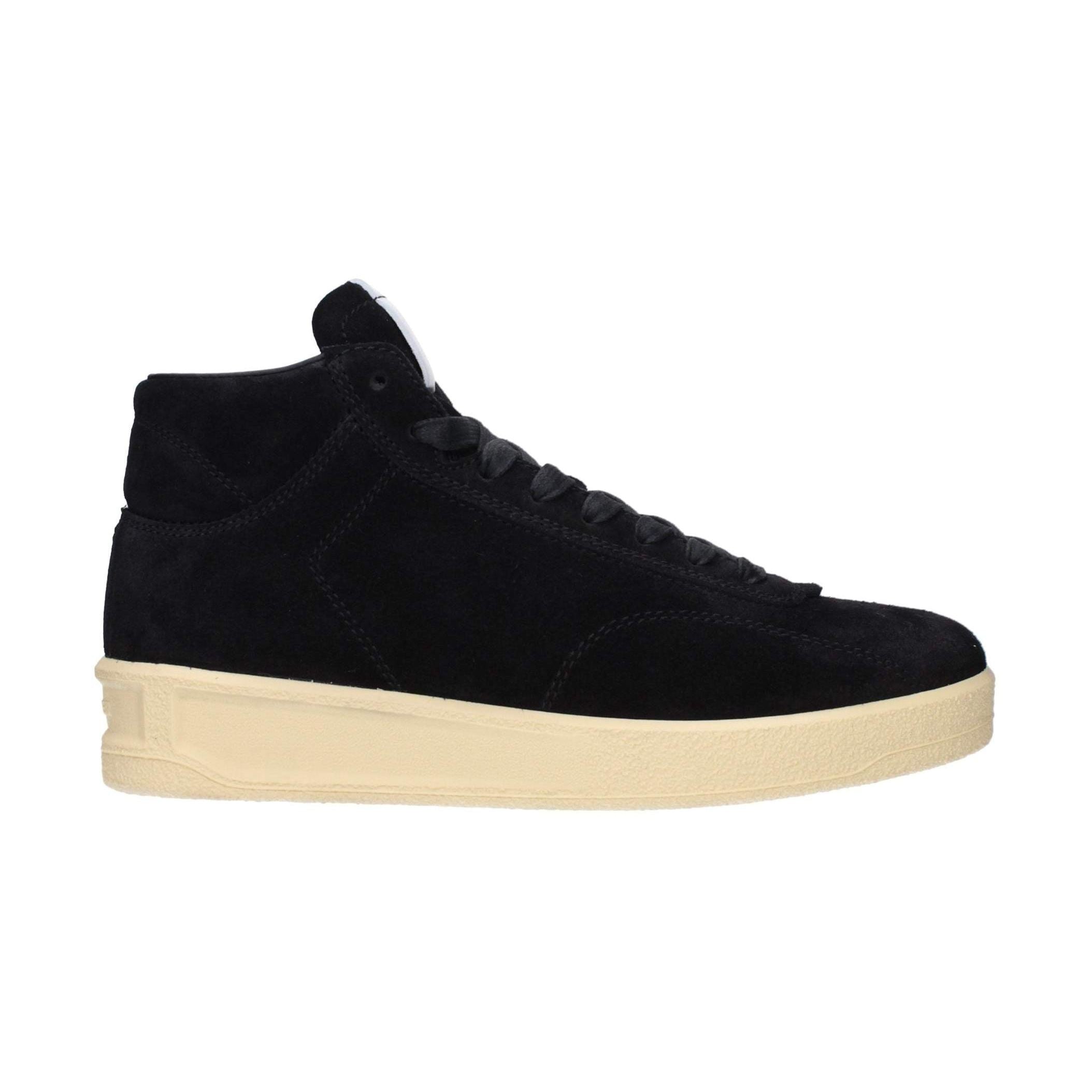 Jil Sander Black Leather High Top Sneakers