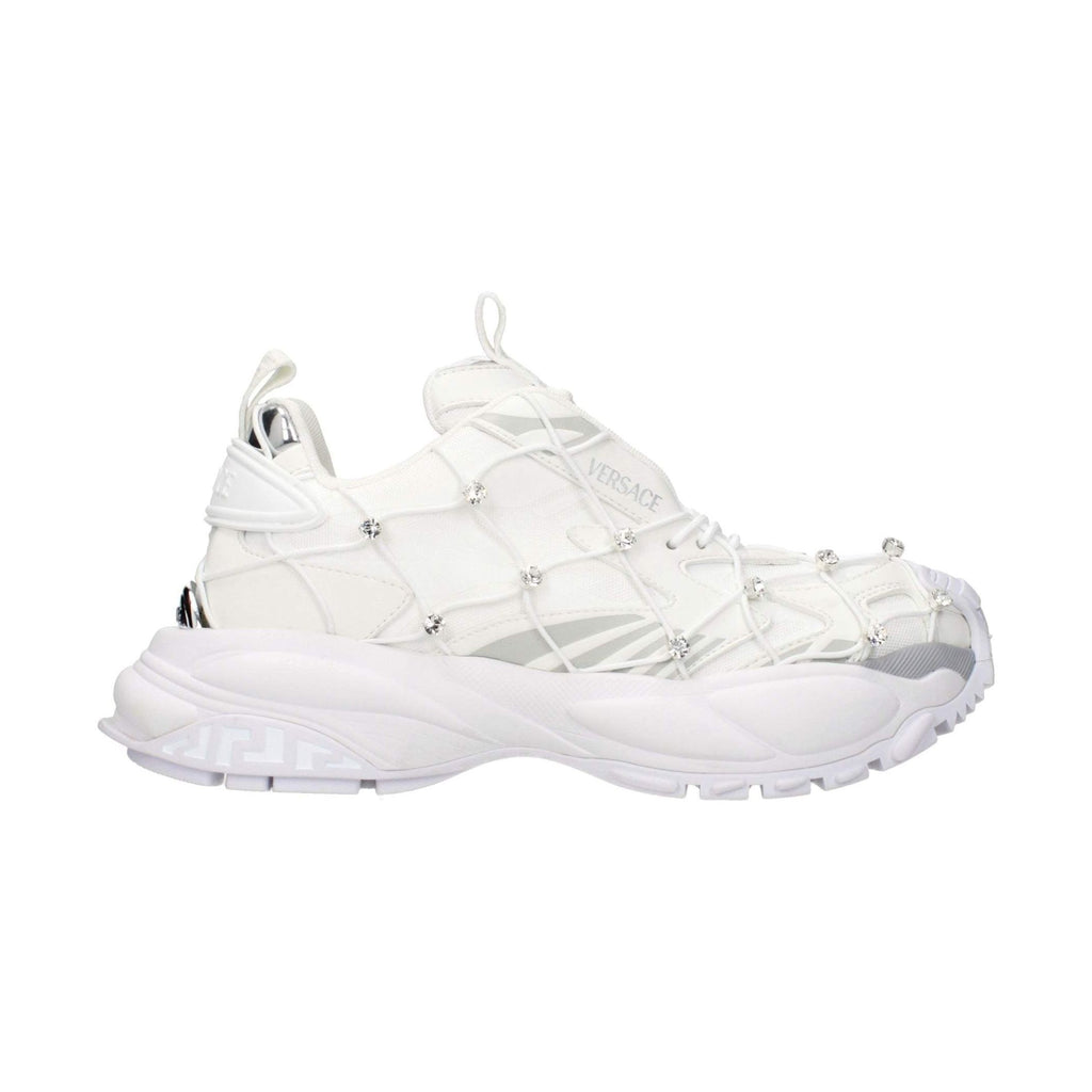 Versace White Fabric Sneakers