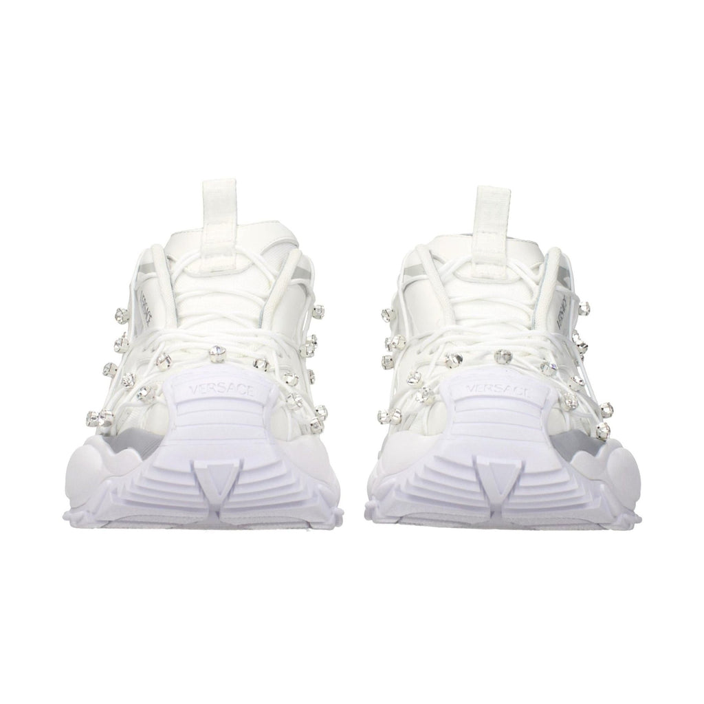 Versace White Fabric Sneakers