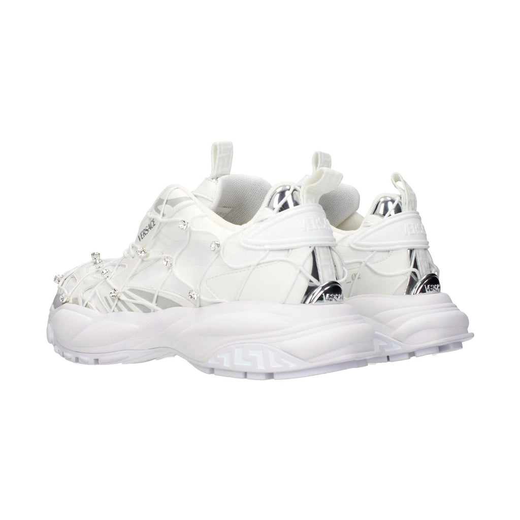 Versace White Fabric Sneakers