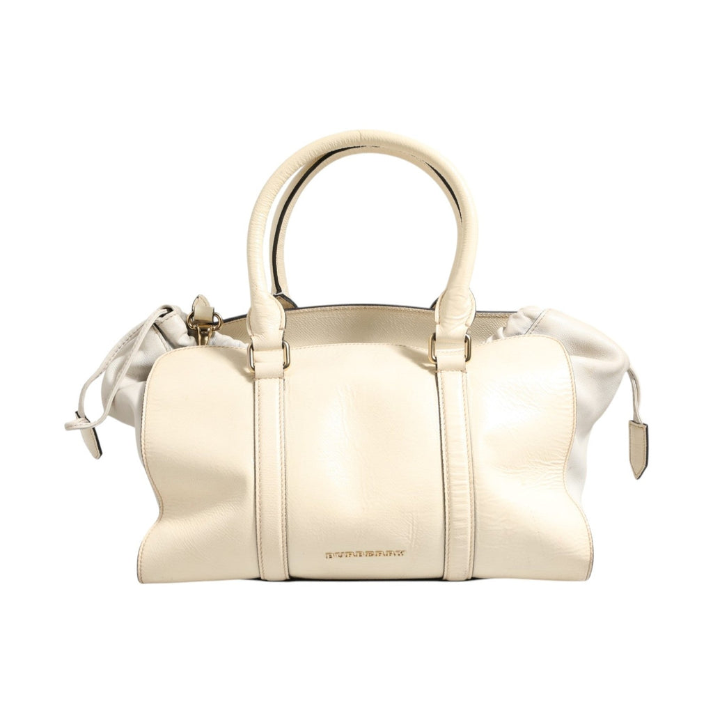 Burberry Chalk White Large Leather Tote Bag
