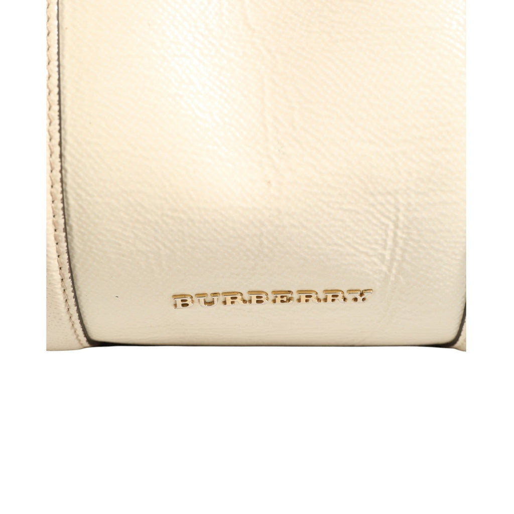 Burberry Chalk White Large Leather Tote Bag