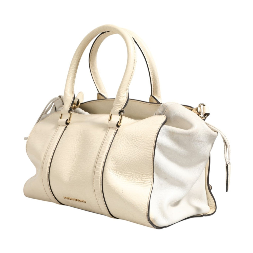 Burberry Chalk White Large Leather Tote Bag
