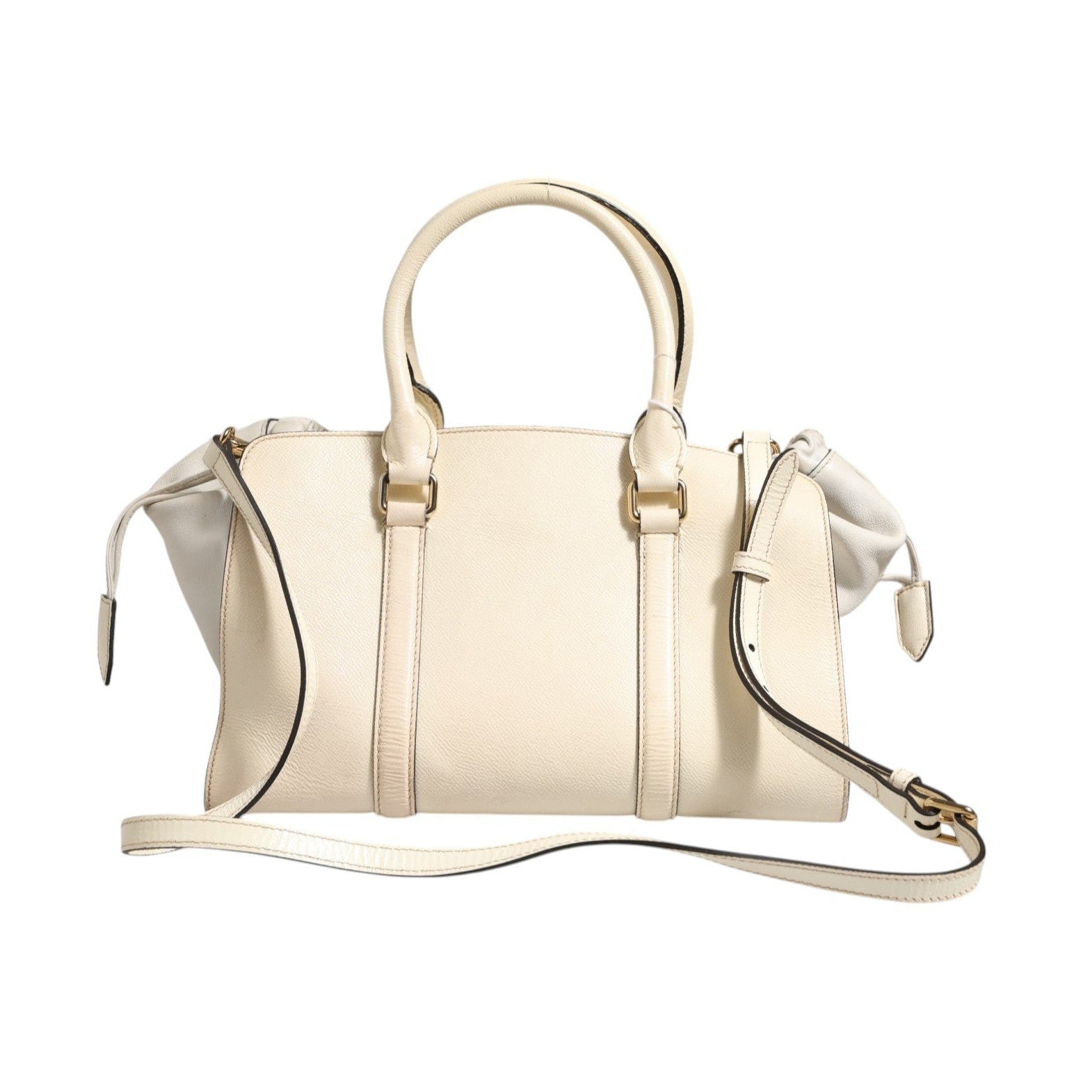 Burberry Chalk White Large Leather Tote Bag