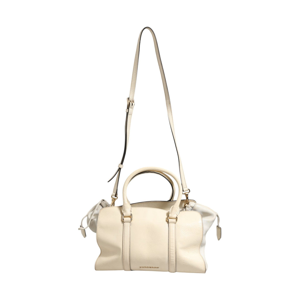 Burberry Chalk White Large Leather Tote Bag