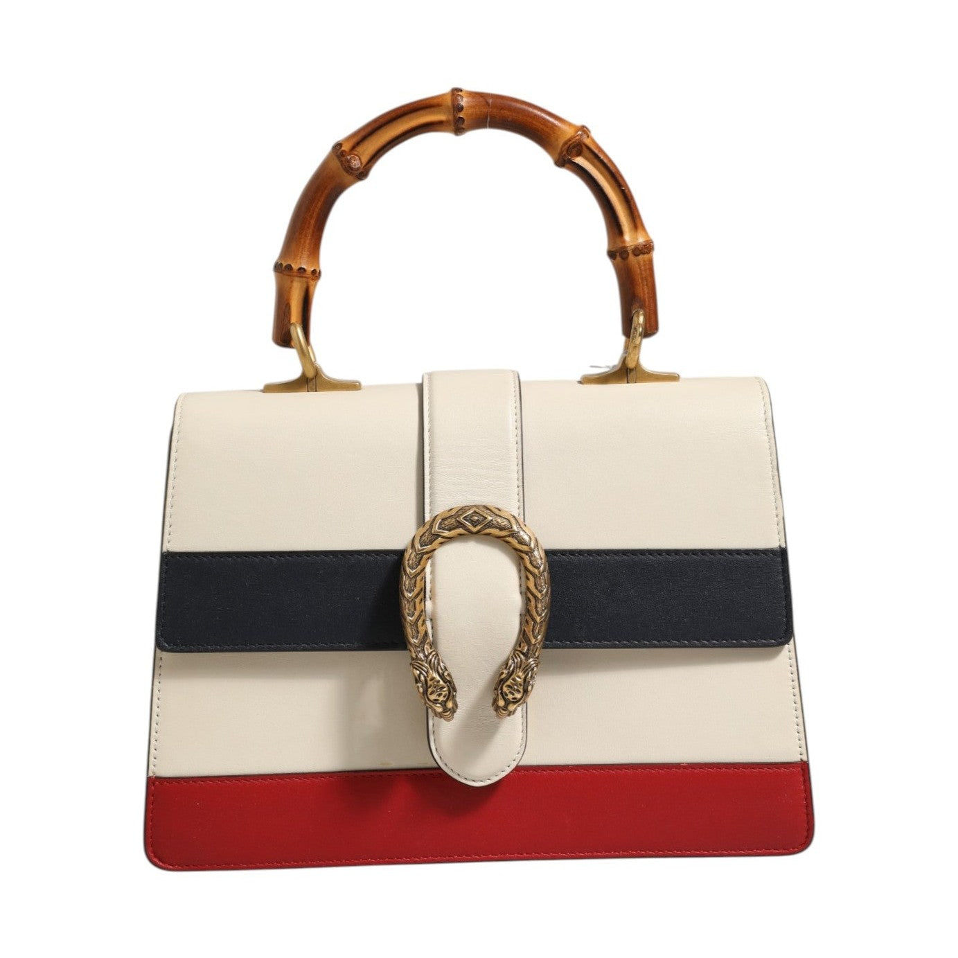 Gucci Dionysus Bamboo Top Handle Bag Colorblock Leather