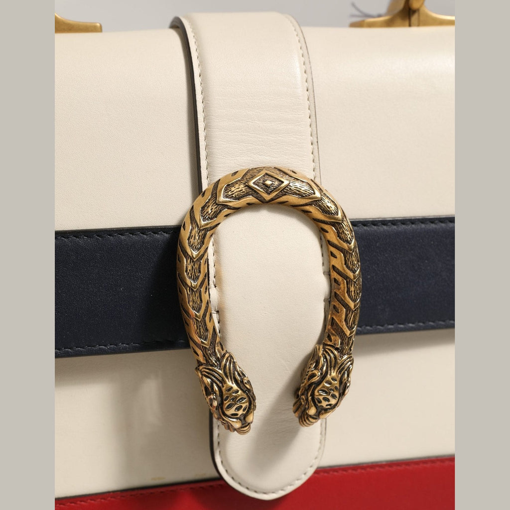 Gucci Dionysus Bamboo Top Handle Bag Colorblock Leather